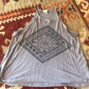 Purple halter tank top